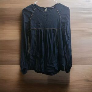 Zara blue long sleeve blouse - size S